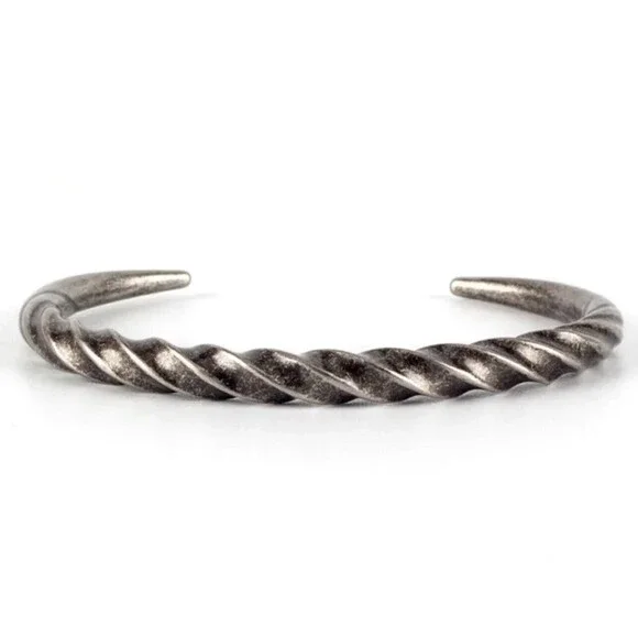 7 Inch Stainless Steel Mens Vintage Mobius Horn Cuff Bangle Bracelet Men - Picture 3 of 5